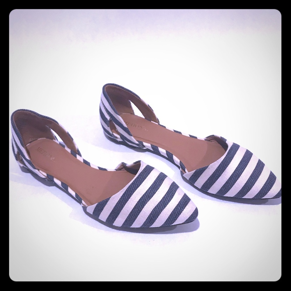 Merona Stripes Flats (Sz 7.5)